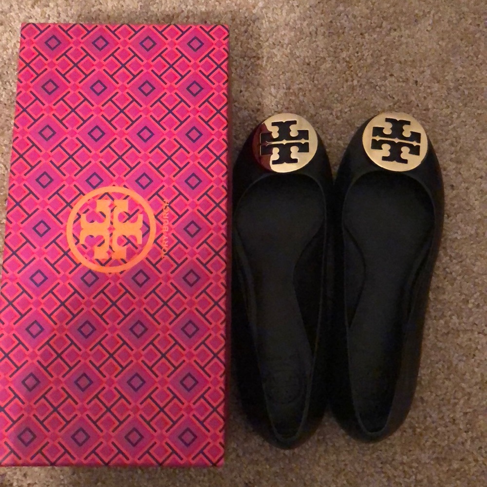 Tory Burch Black Flats